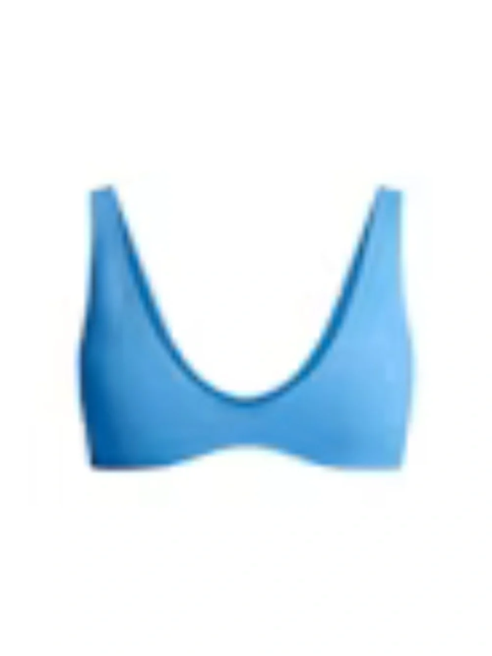 SKIMS Signature Swim Plunge Bikini Top in Blue
